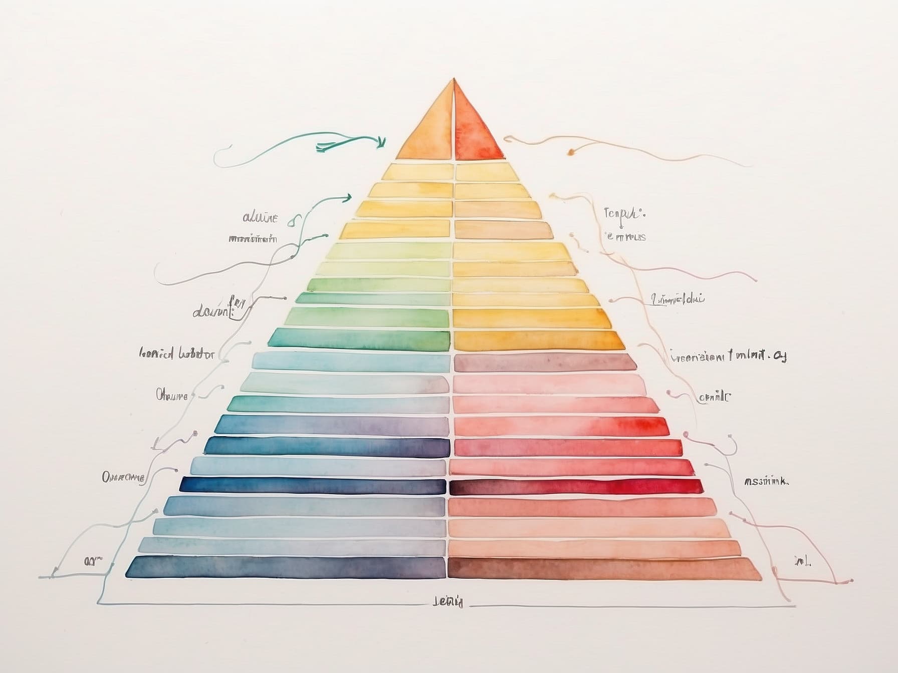 Datenquellen als verschiedenfarbige Baustelle dargestellt, die eine Pyramide bilden