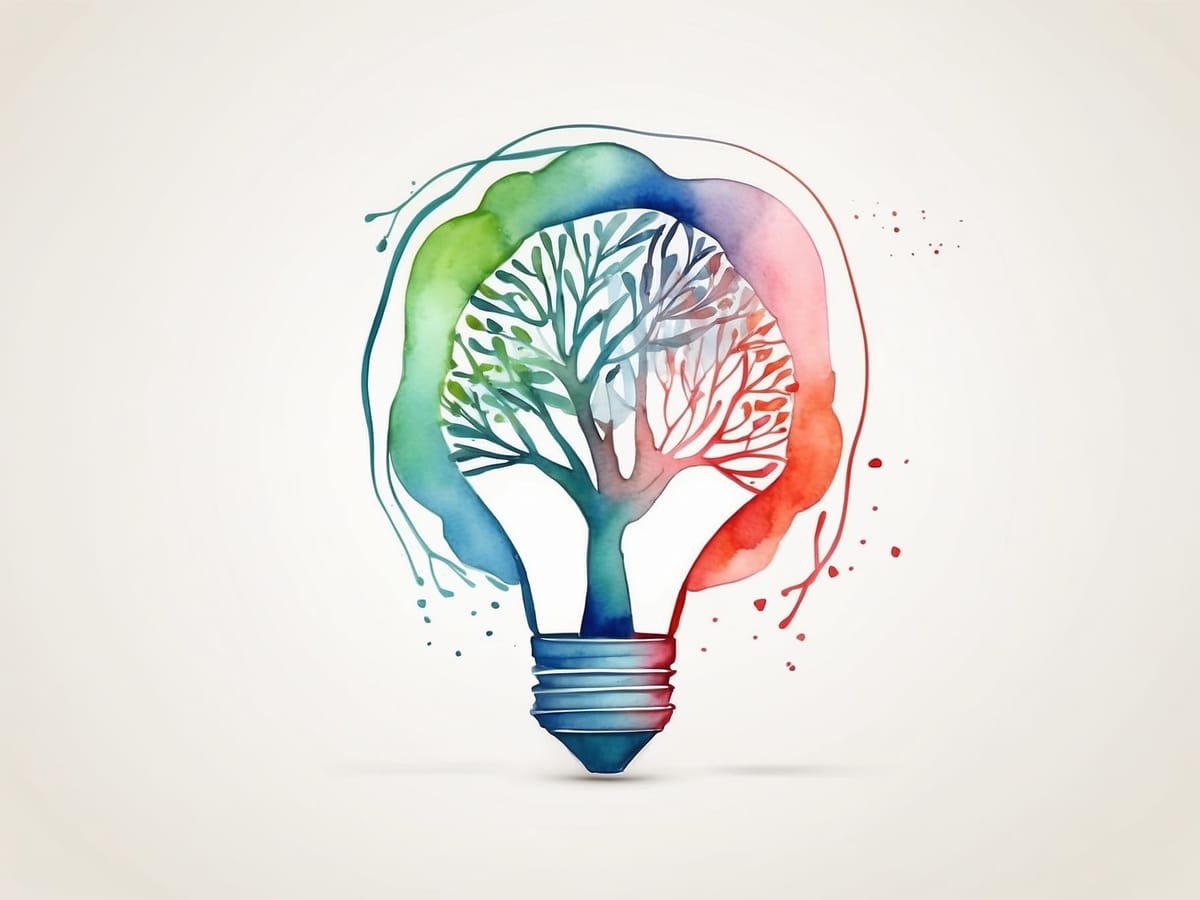 Glühbirne mit Baum - für Ideen und Zukunft