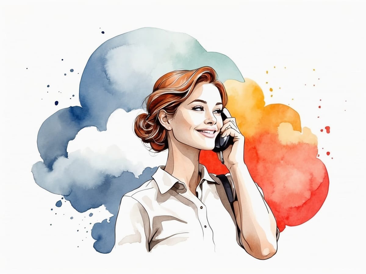 Personalerin am Telefonieren