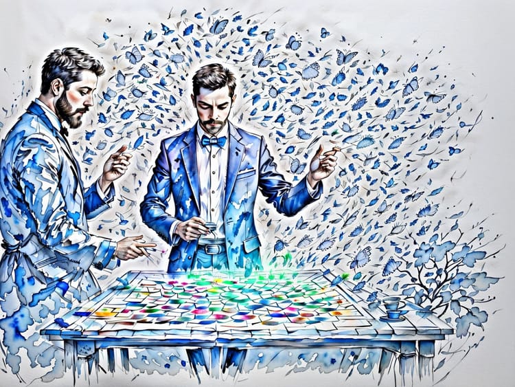 2 Geschäftsmänner analysieren ein System