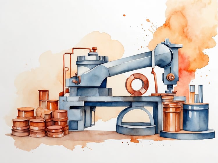 Aquarellillustration für industrielle Fertigungskonzepte