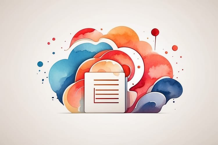 Eine Cloud mit Infotafel