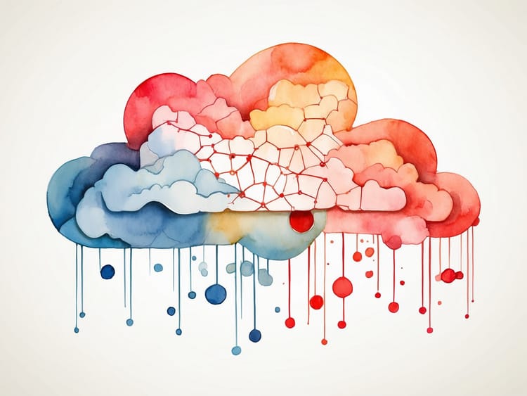 eine Cloud mit Datenströmen