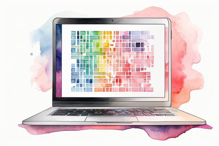 Programmcode grafisch dargestellt auf dem Laptop