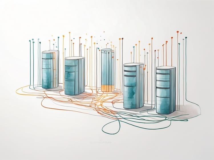 Server voller Daten die analysiert werden