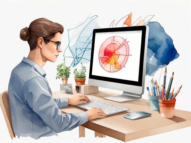 Eine Frau wertet Daten am Computer aus