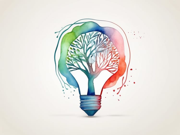 Glühbirne mit Baum - für Ideen und Zukunft