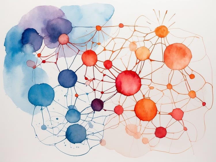 Abstrakte Darstellung eines Neuralnetzes