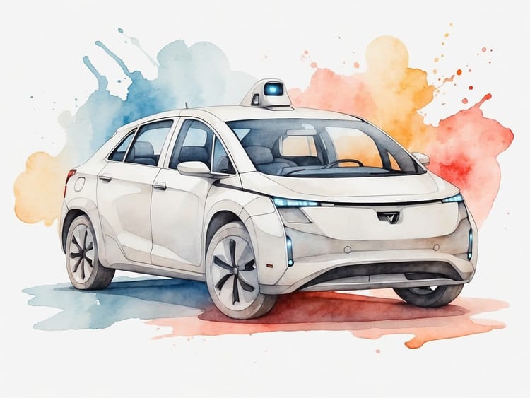 Ein autonomes Auto mit Kamera-Sensorik