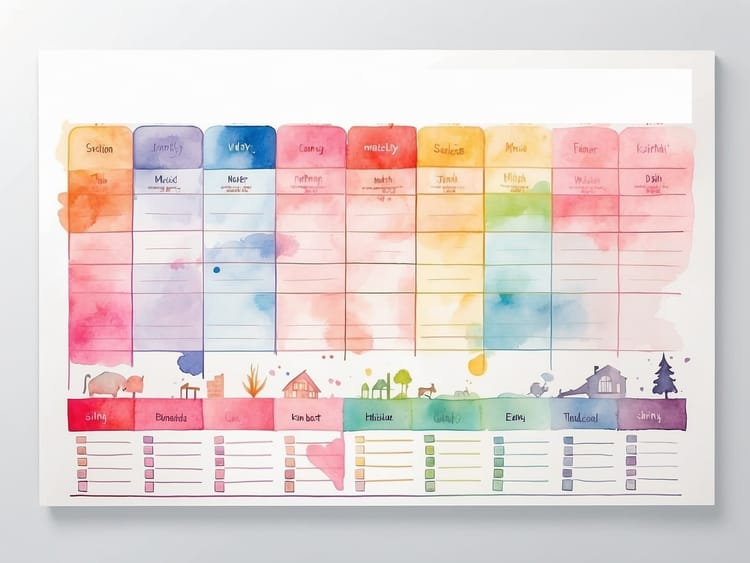 Ein schöner Kinderstundenplan