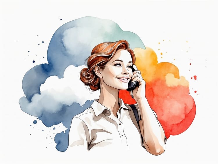 Personalerin am Telefonieren