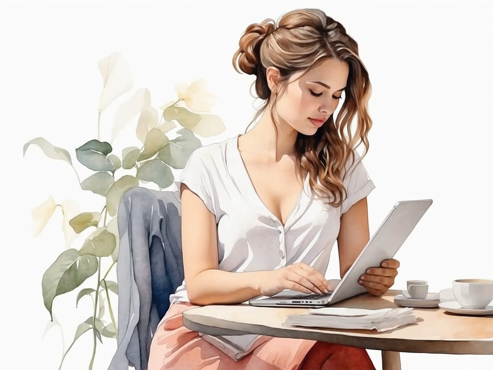Eine Angestellte im Home Office überwacht den Workflow